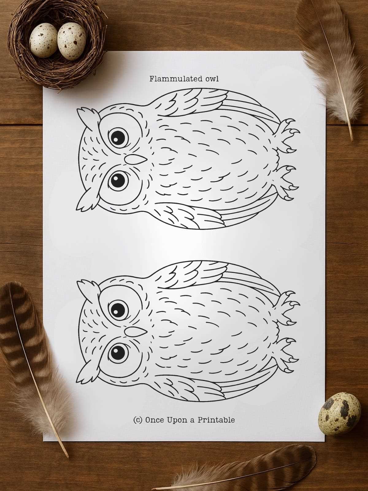 free owl printable template