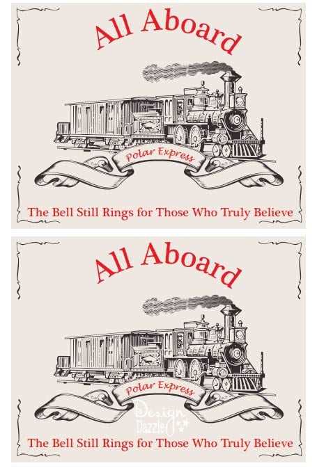 free polar express printables