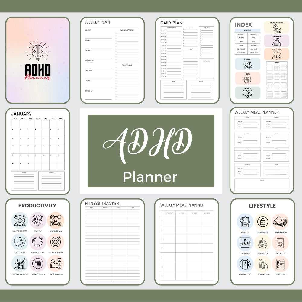 free printable adhd planner
