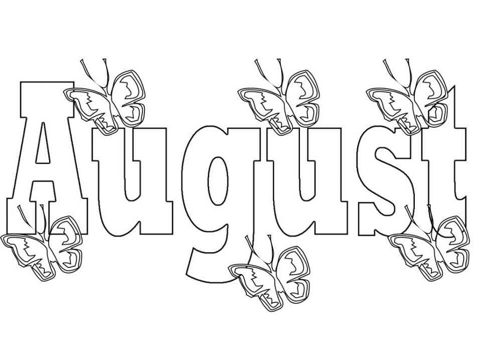 free printable august coloring pages