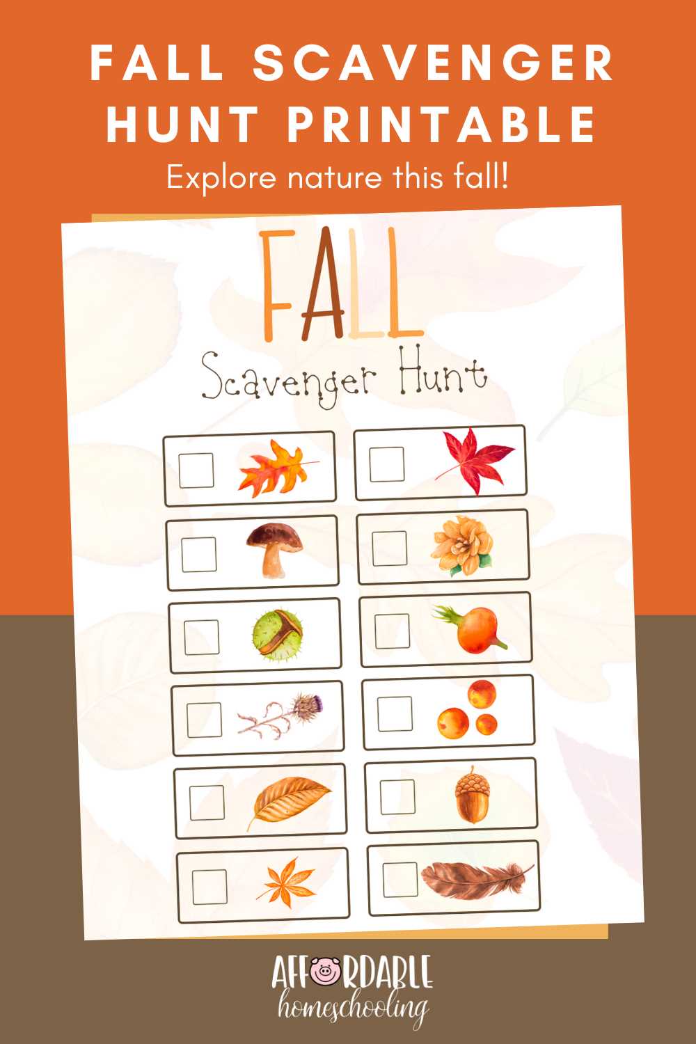 free printable autumn scavenger hunt printable