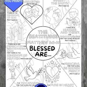 free printable beatitudes coloring pages