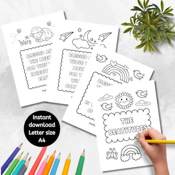 free printable beatitudes coloring pages