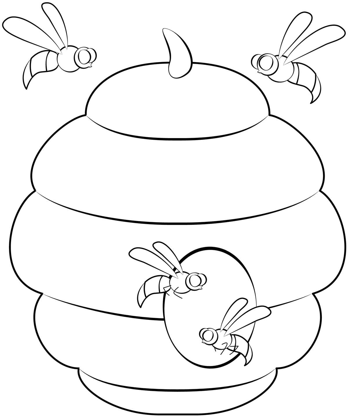 free printable beehive template