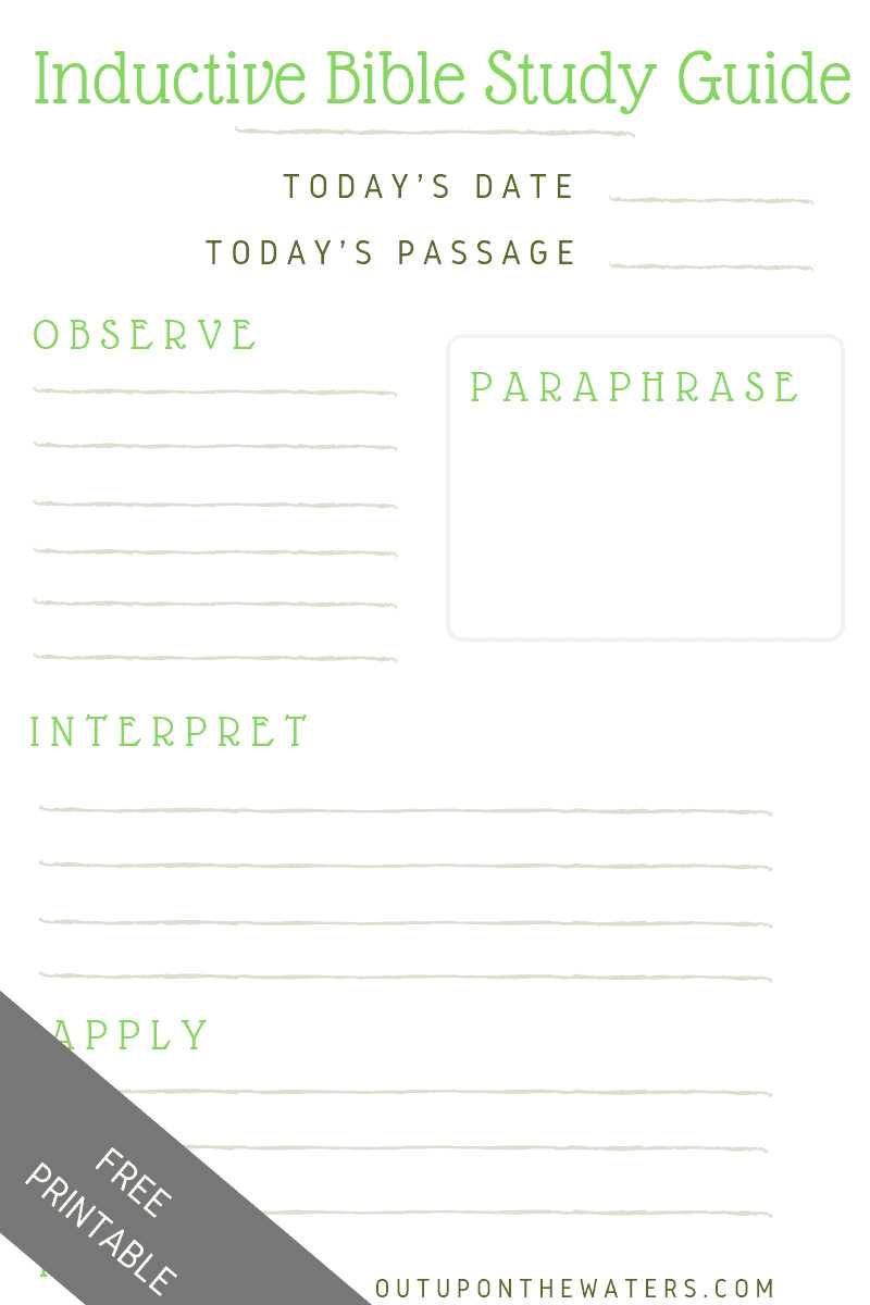 free printable bible study sheets