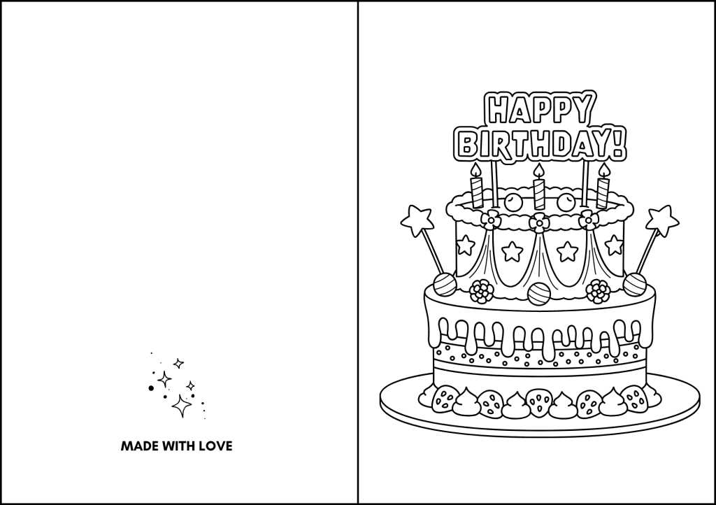 free printable birthday cards to colour