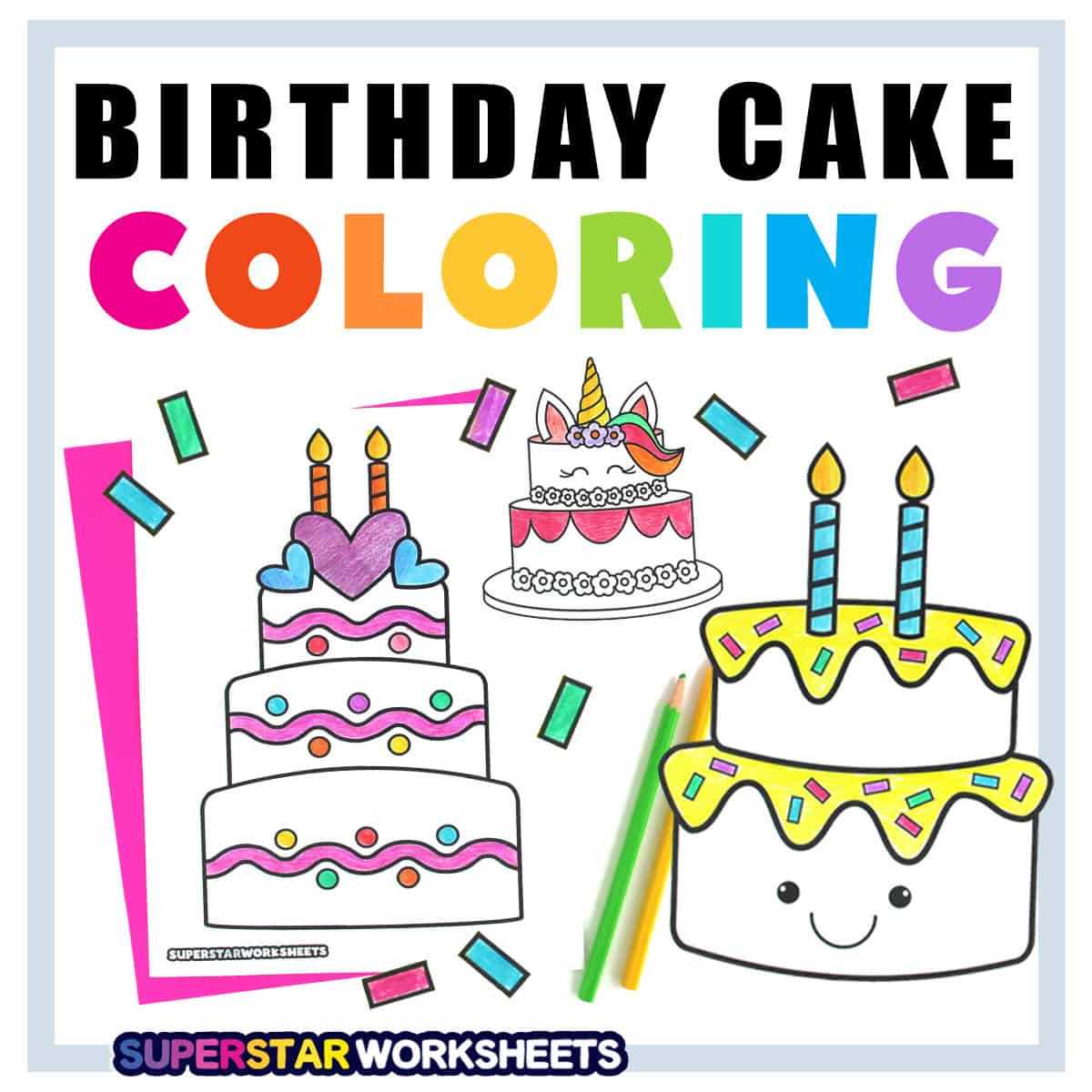 free printable birthday colouring pages