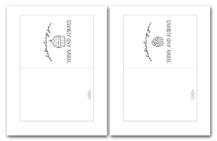 free printable black and white birthday cards