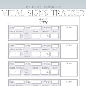 free printable blank vital signs chart