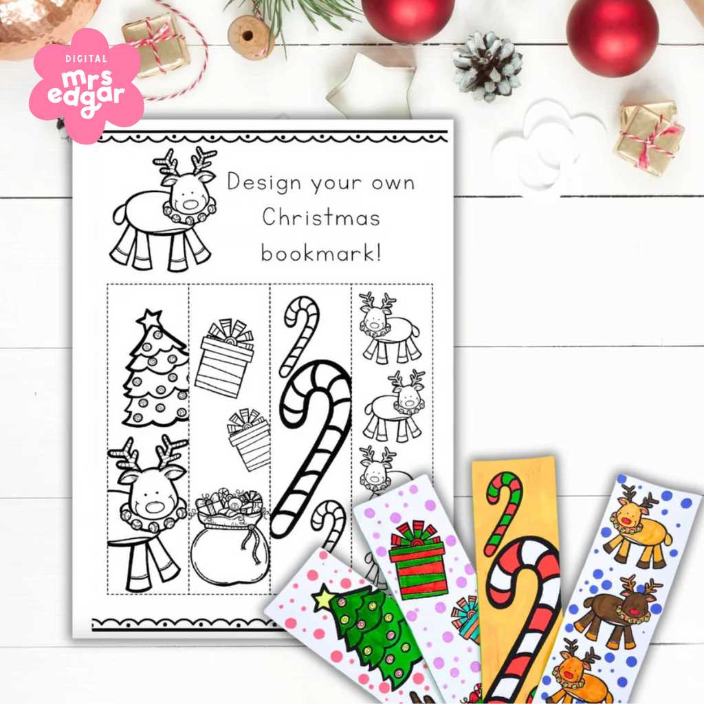 free printable bookmarks christmas