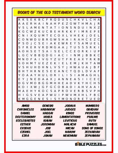 free printable books of the bible worksheets