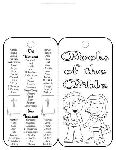 free printable books of the bible worksheets