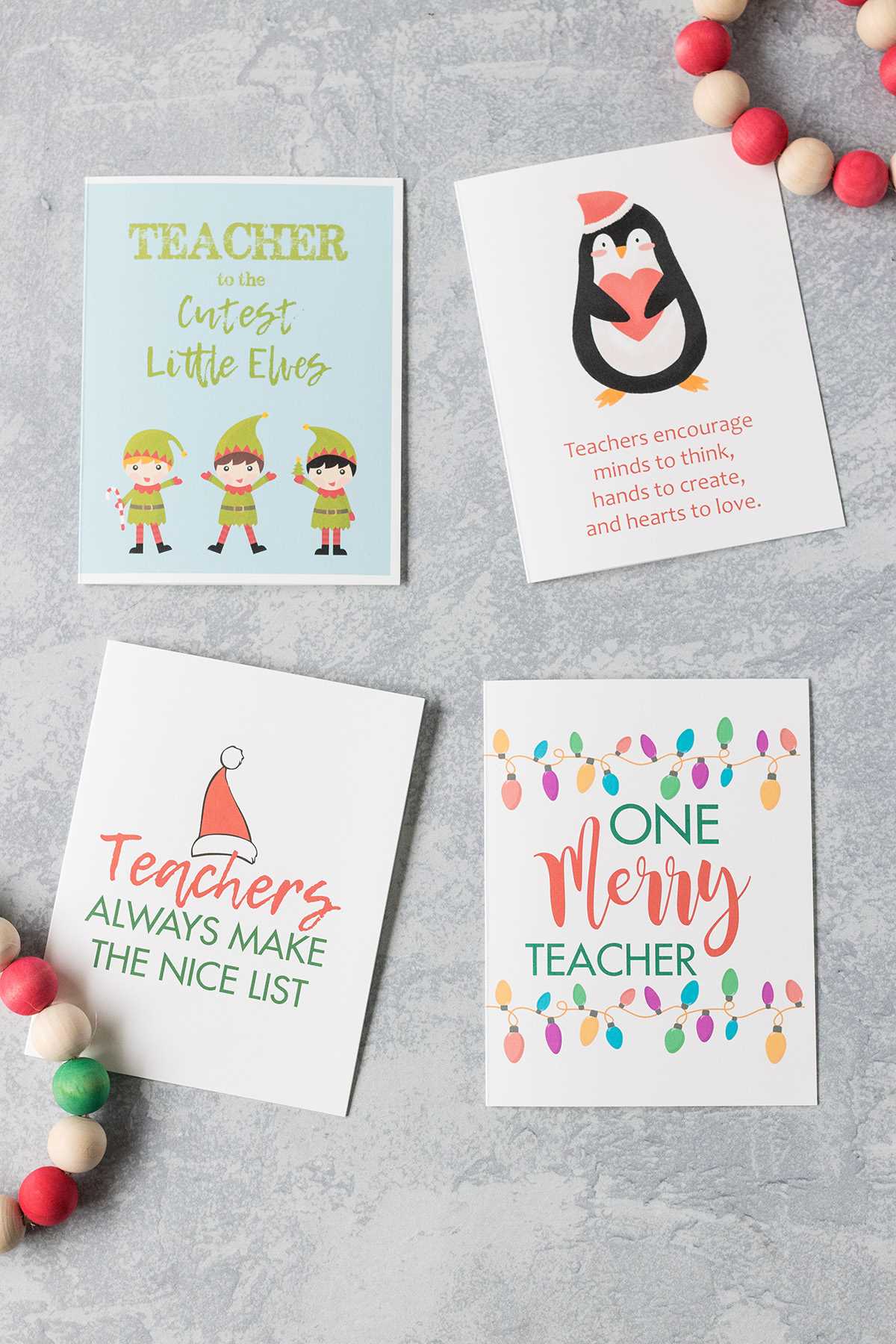 free printable cards for teachers