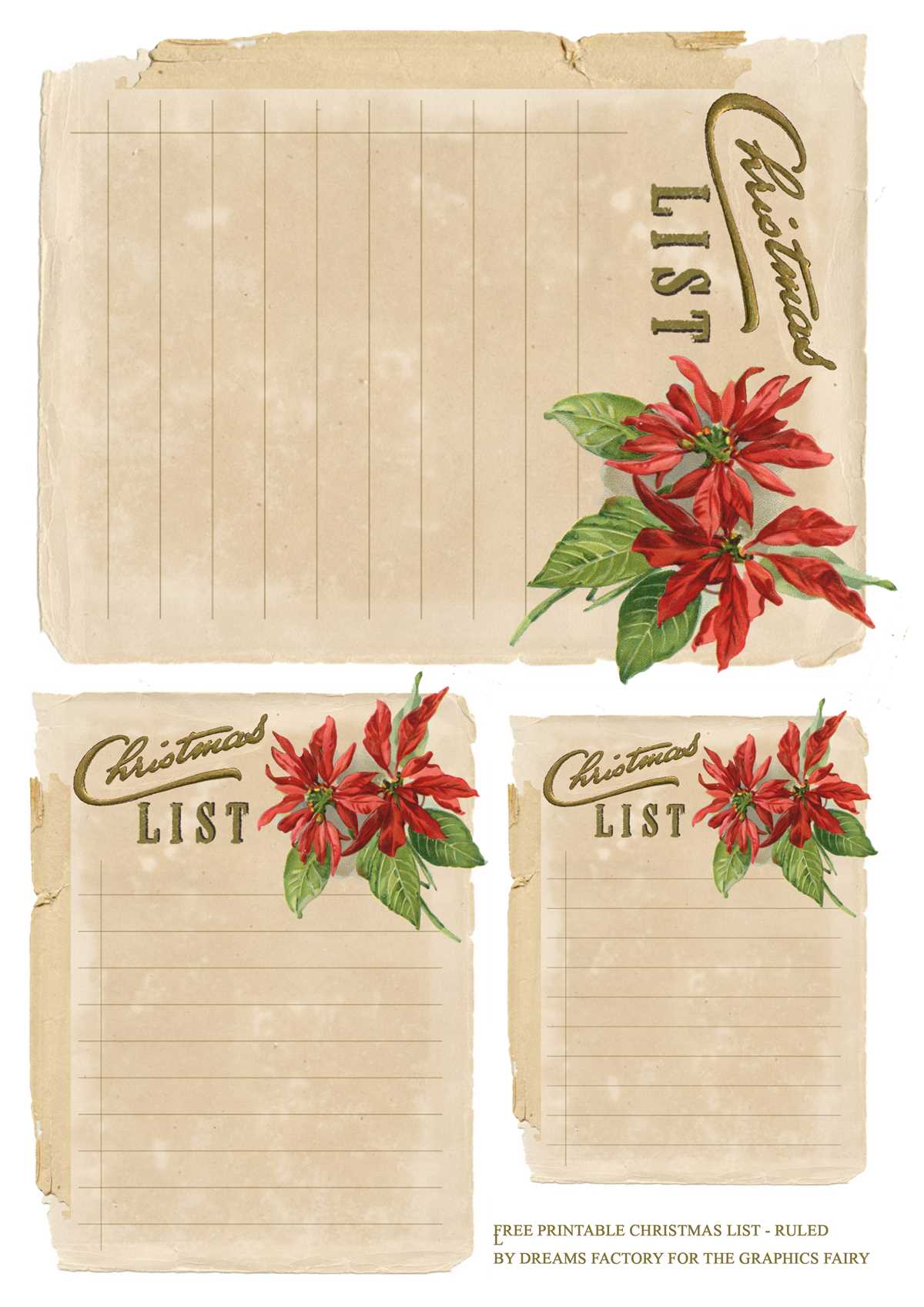 free printable christmas lists
