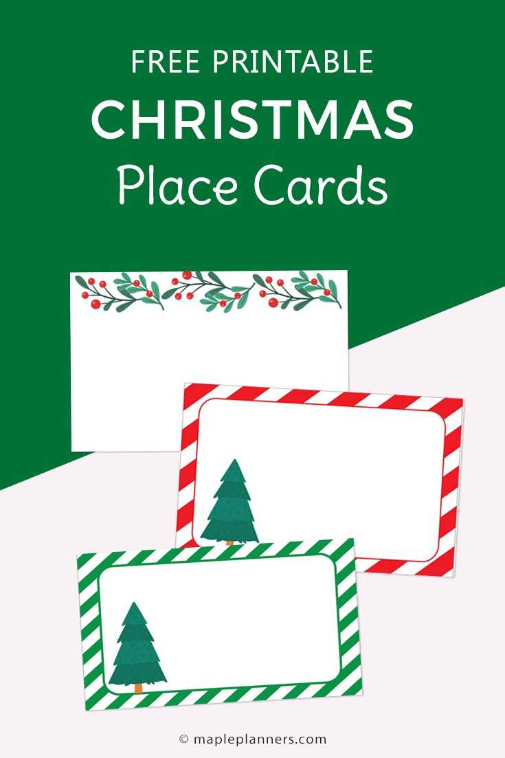 free printable christmas place cards