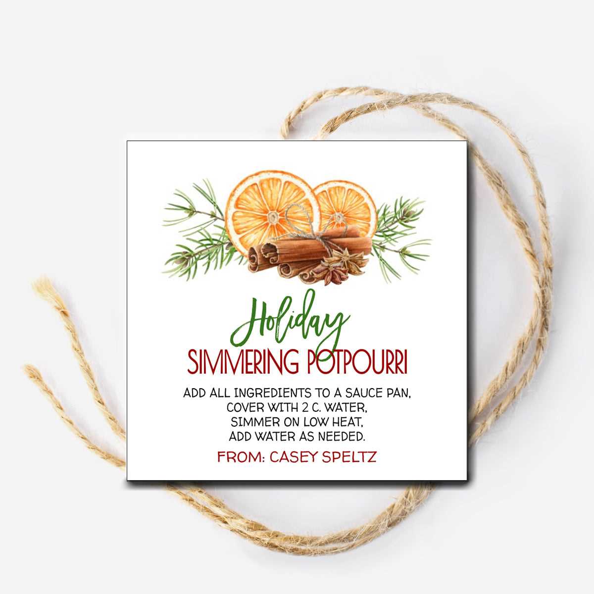 free printable christmas potpourri tags