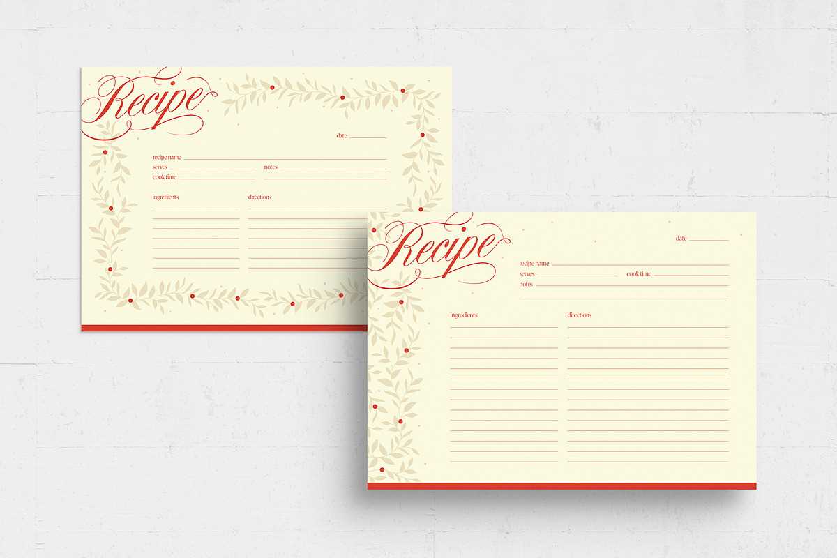 free printable christmas recipe cards