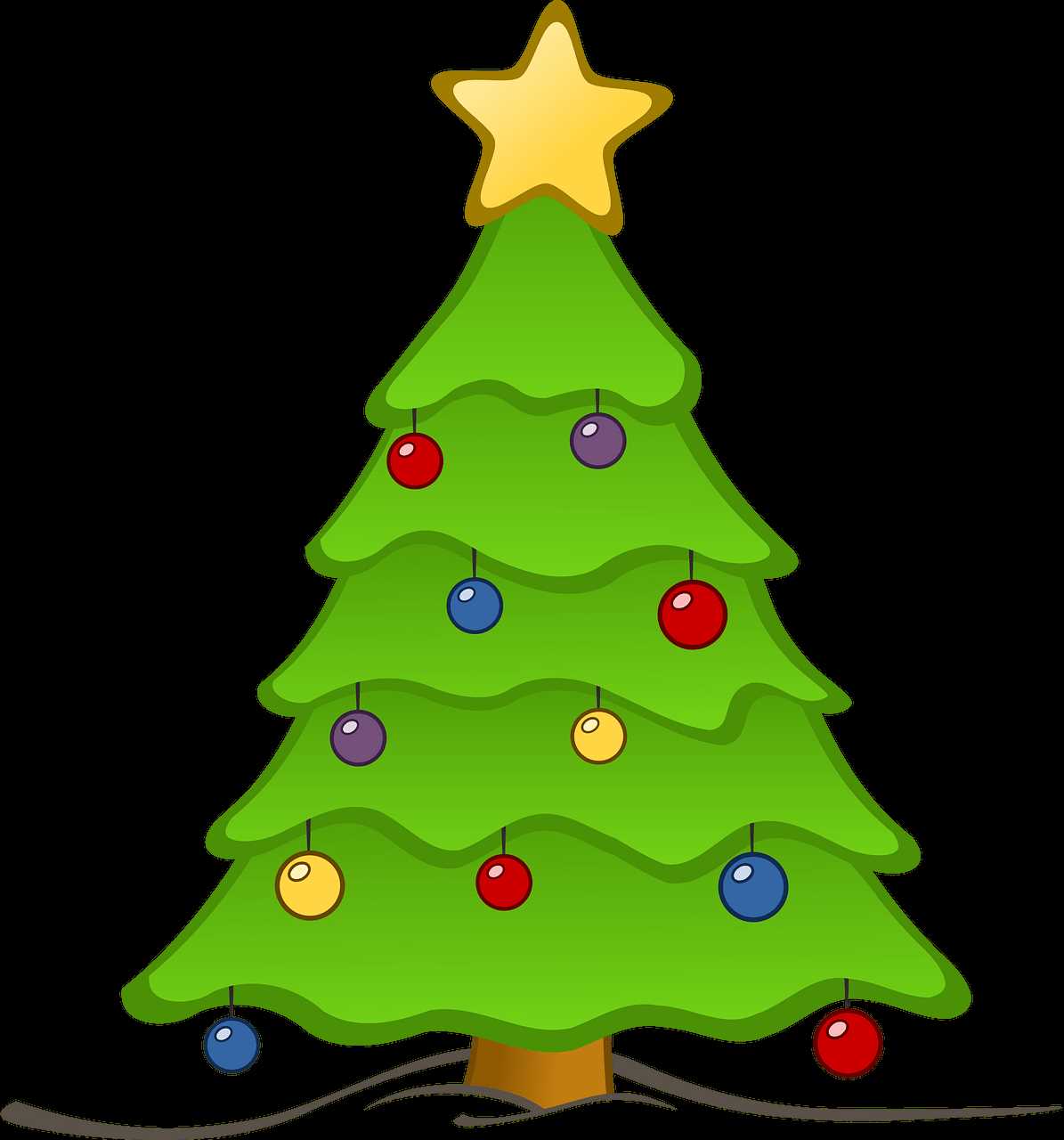 free printable christmas tree clipart
