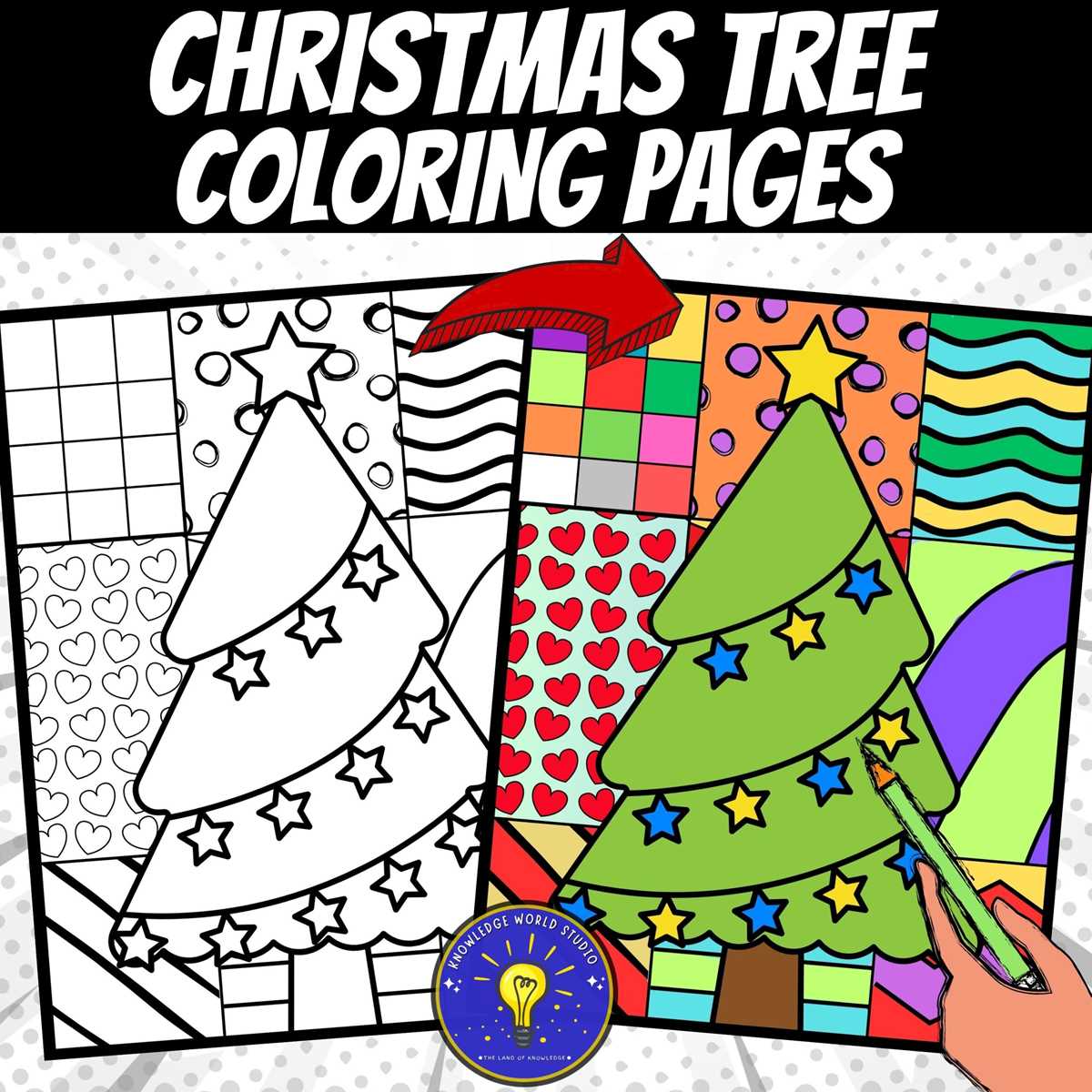 free printable christmas tree coloring page