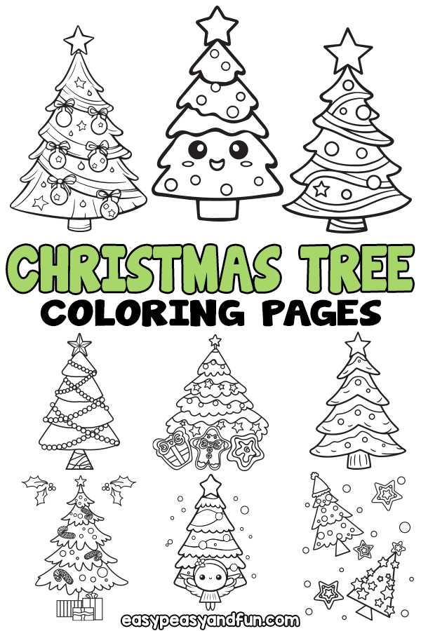 free printable christmas tree coloring pages