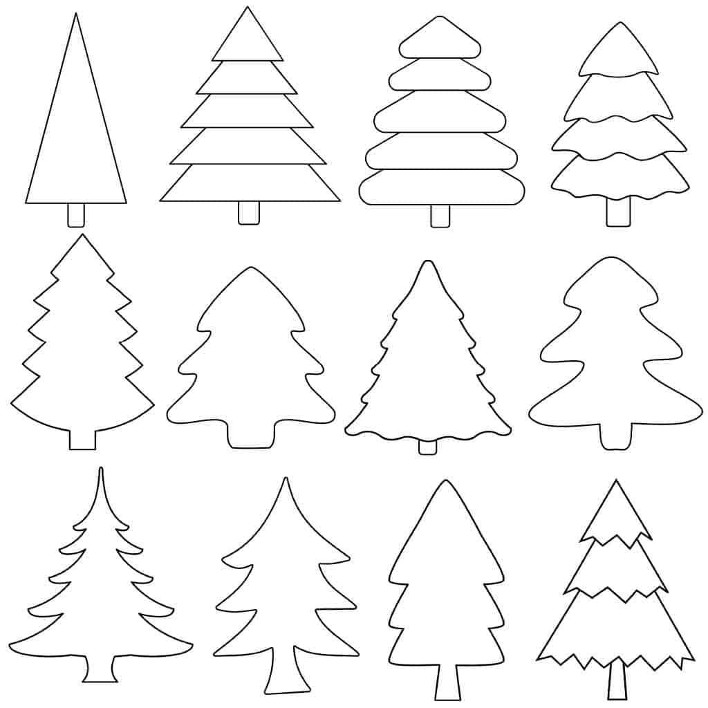 free printable christmas tree template