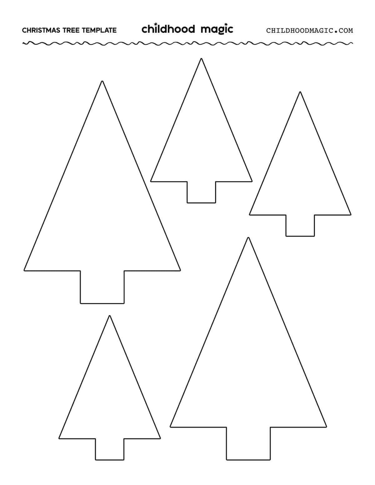 free printable christmas tree template