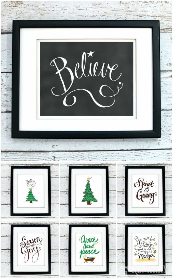free printable christmas wall art