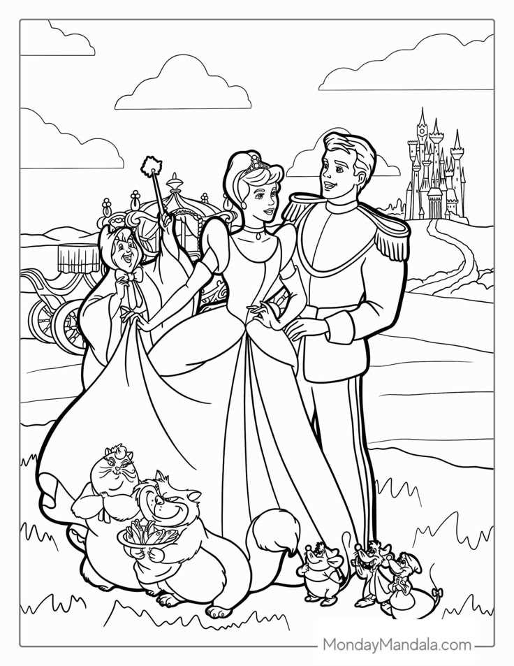 free printable cinderella coloring pages