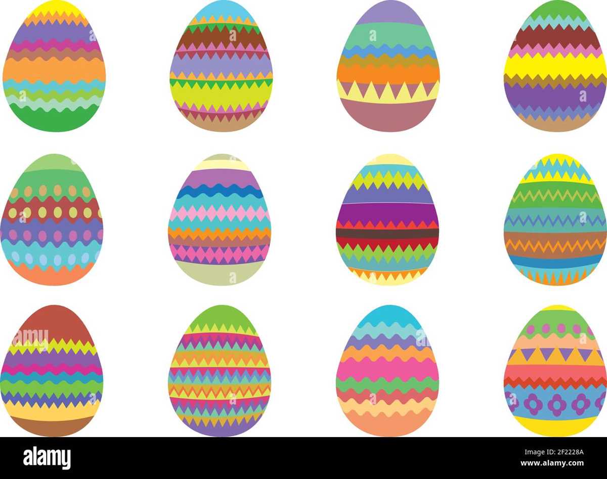 free printable colored easter eggs