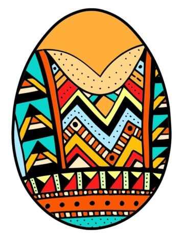 free printable colored easter eggs
