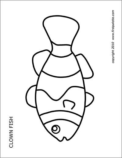 free printable colored fish template