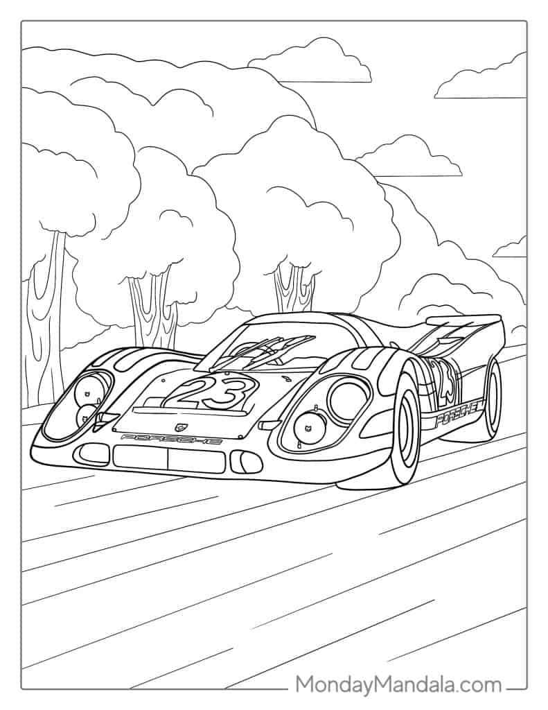 free printable coloring pages race cars