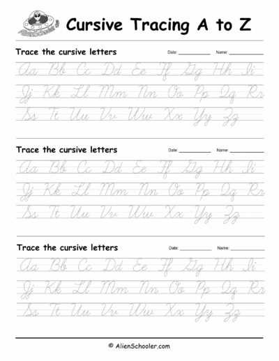 free printable cursive alphabet chart