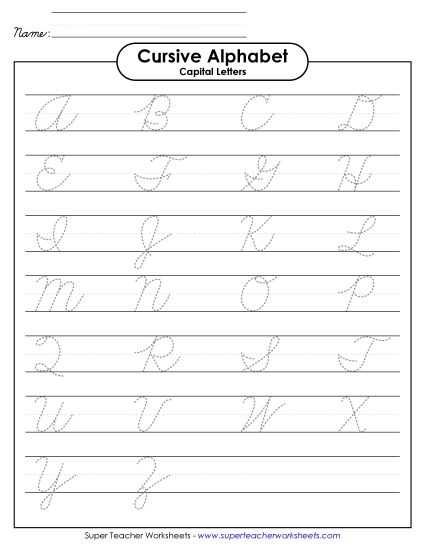 free printable cursive alphabet chart