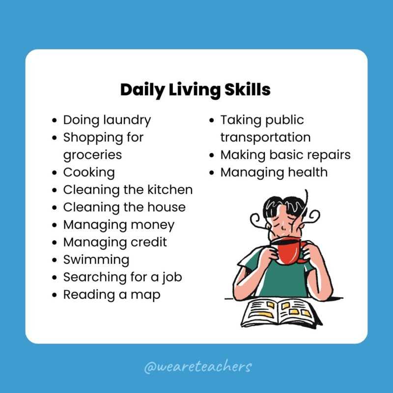 free printable daily living skills worksheets for adults