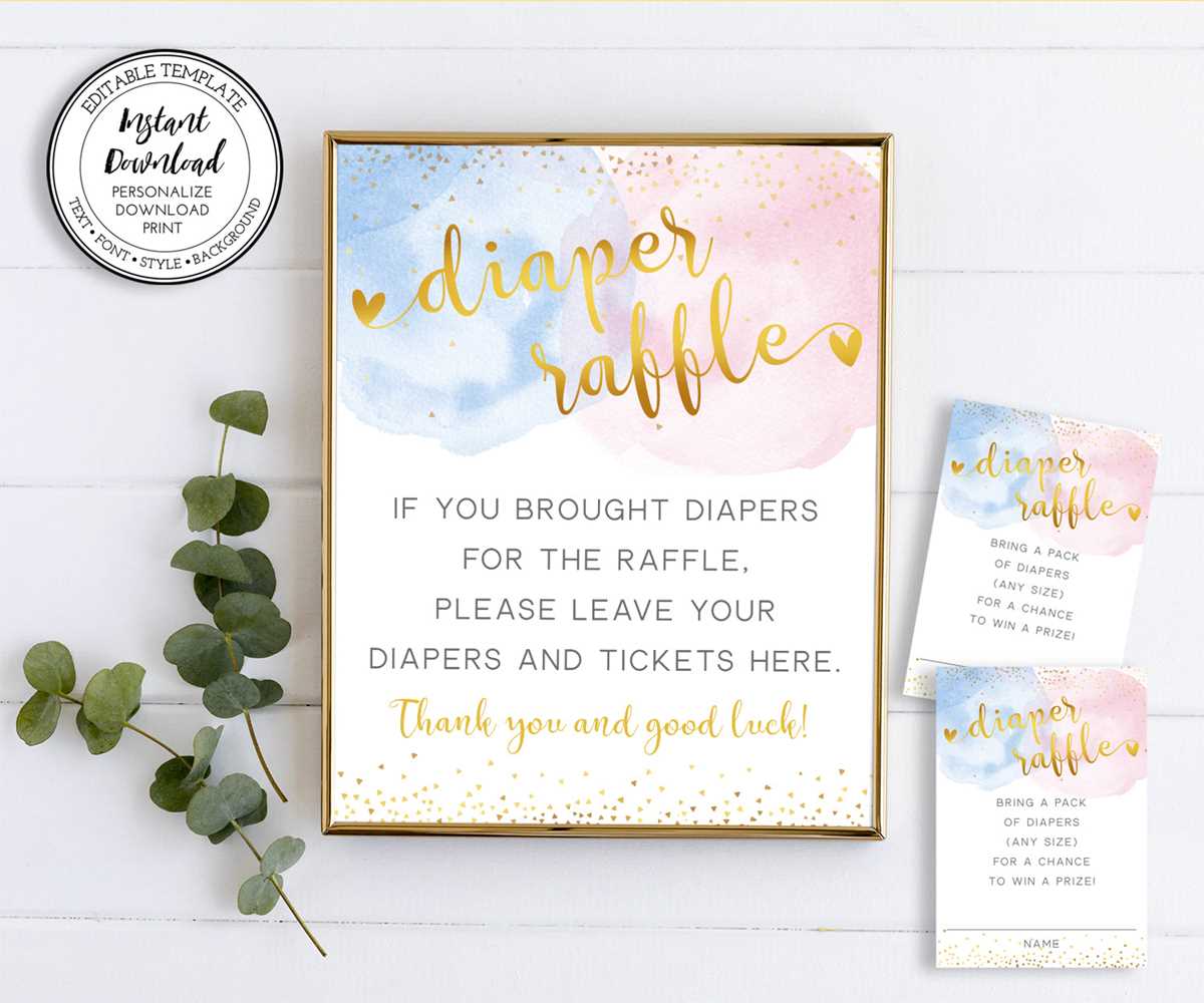 free printable diaper raffle