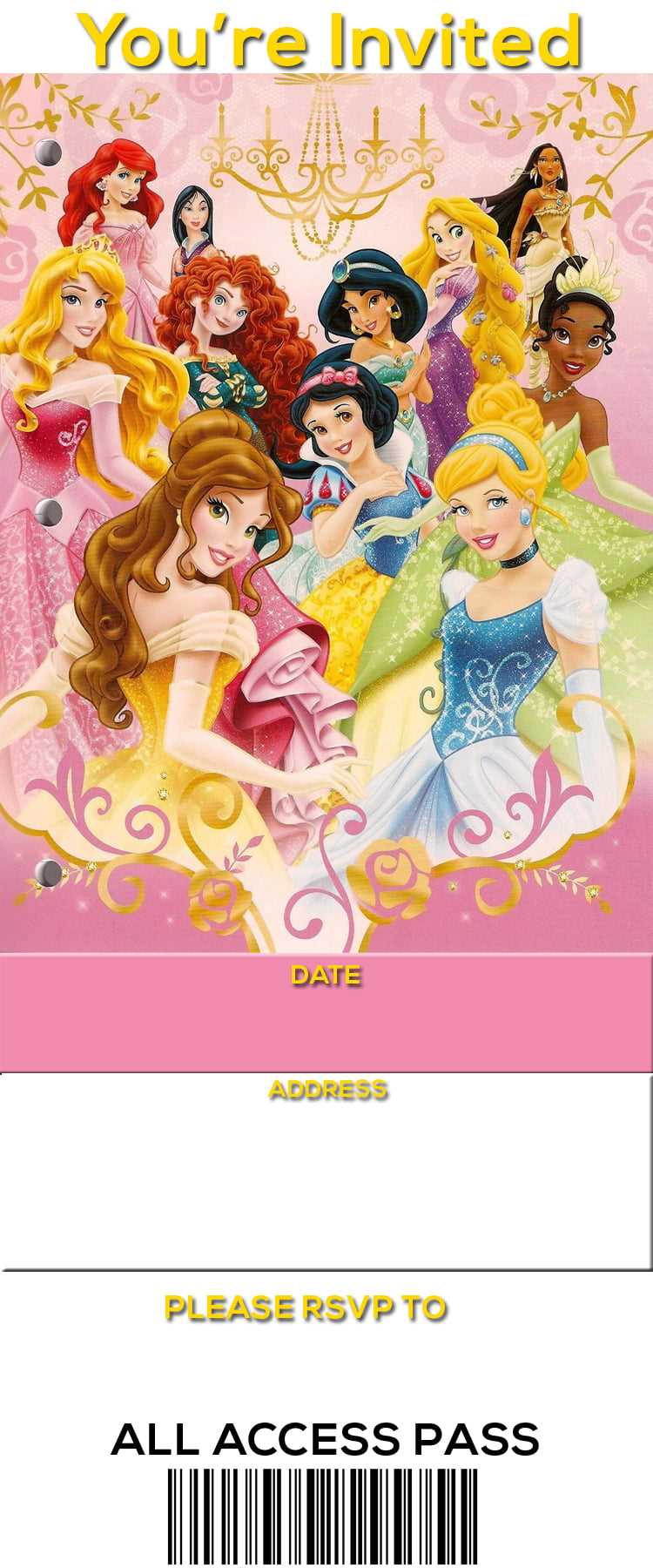 free printable disney ticket