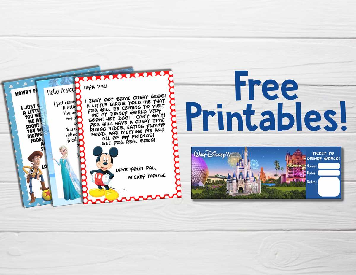 free printable disney ticket
