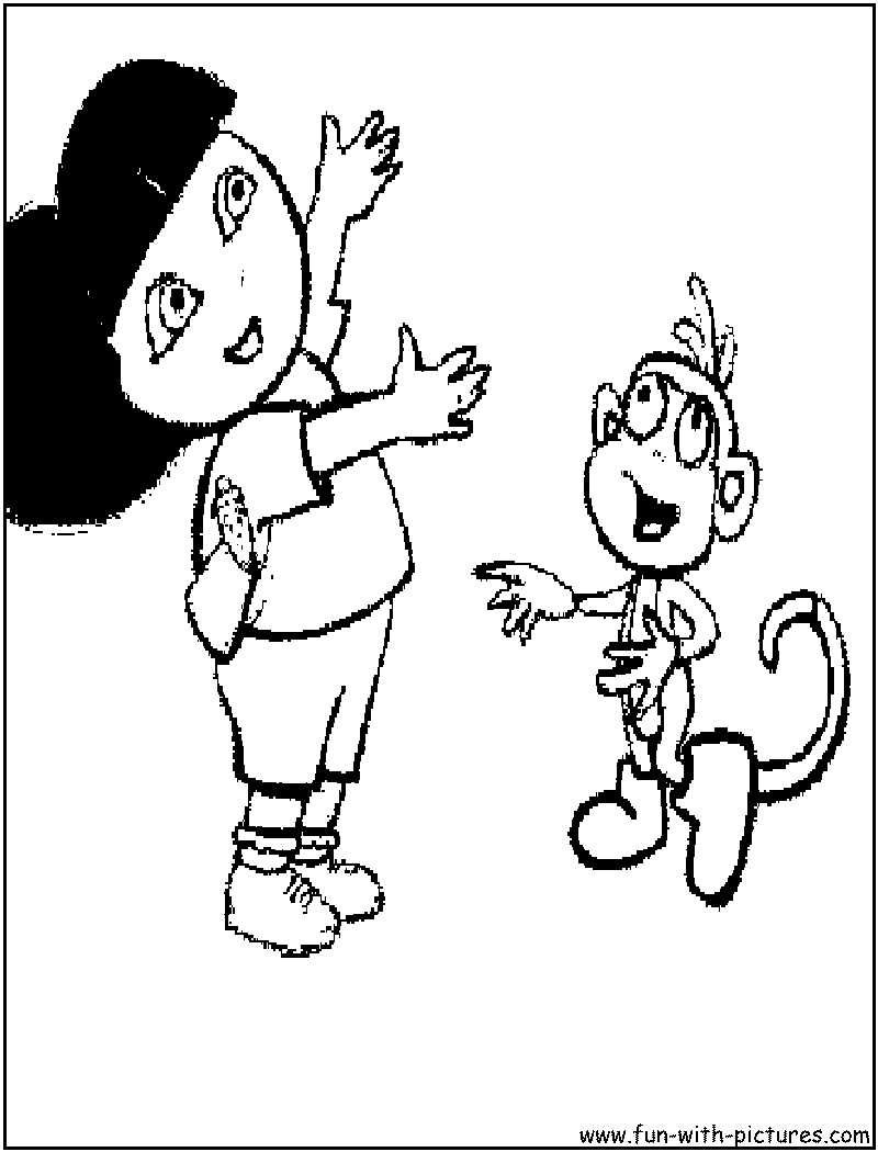 free printable dora coloring pages