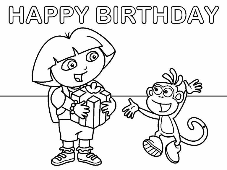 free printable dora coloring pages