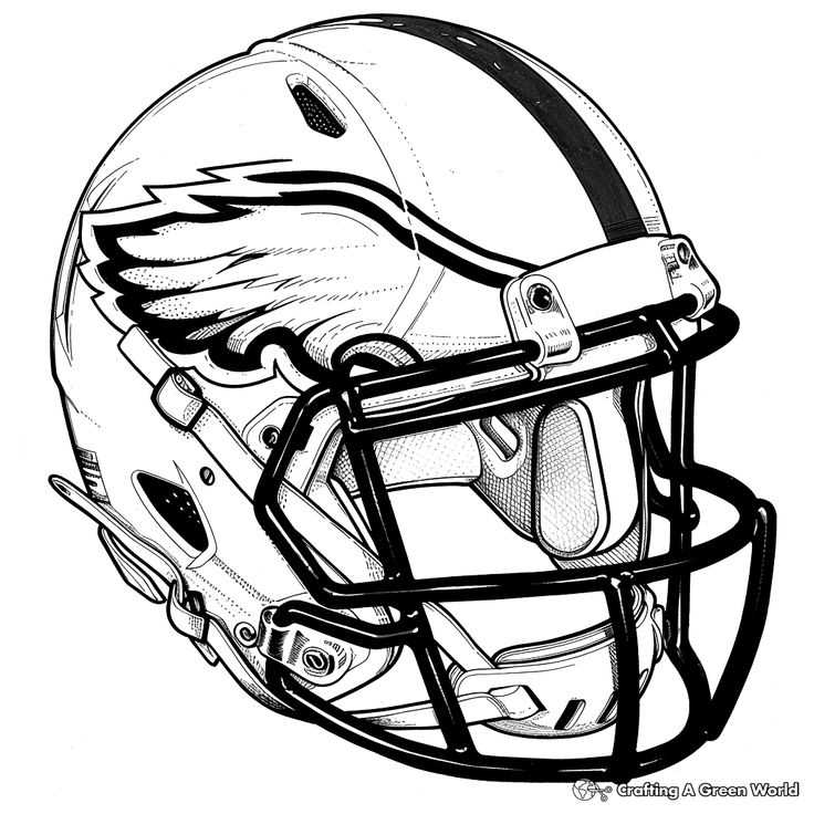 free printable eagles football coloring pages
