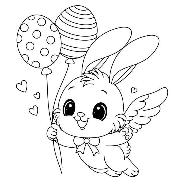 free printable easter bunny coloring page