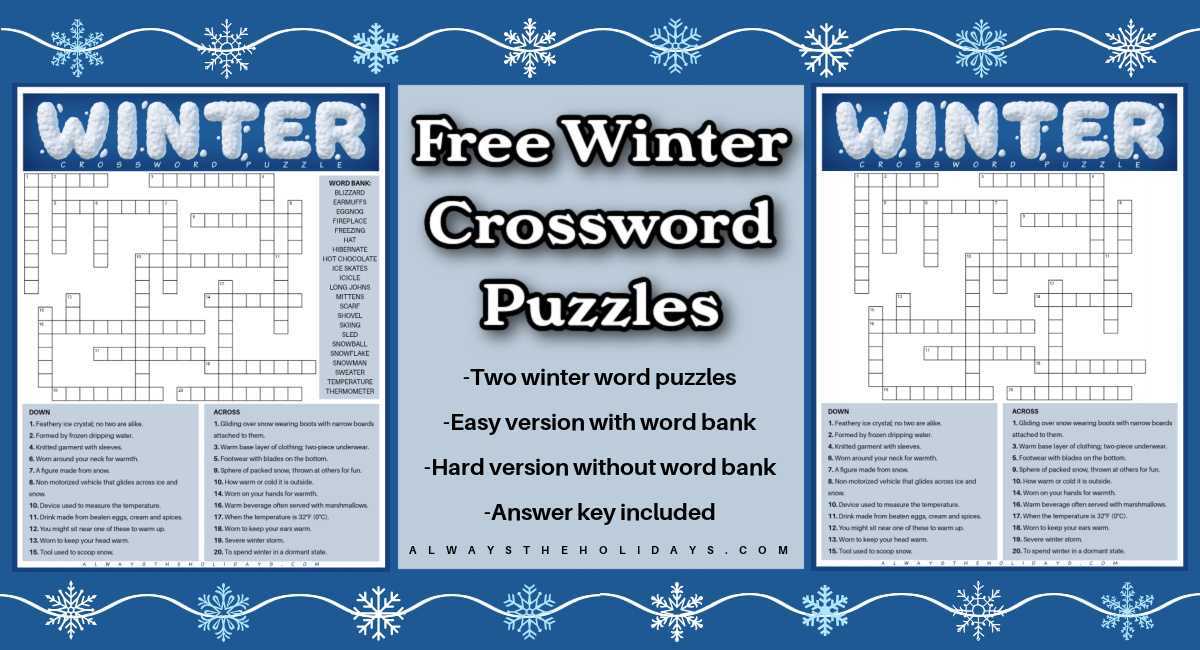 free printable easy crossword puzzles