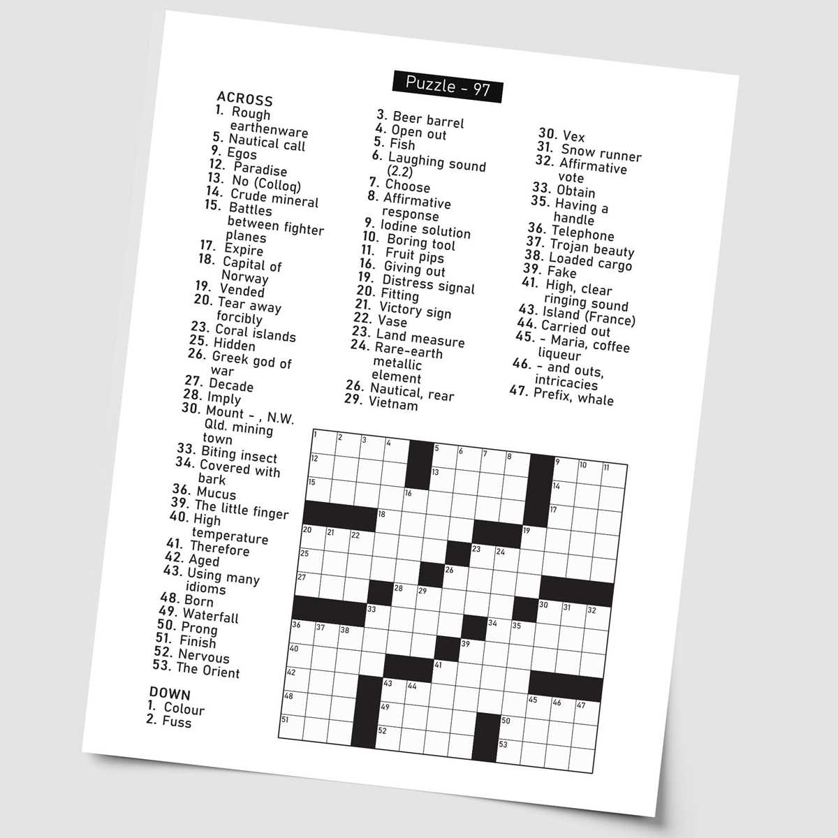 free printable easy crosswords for adults