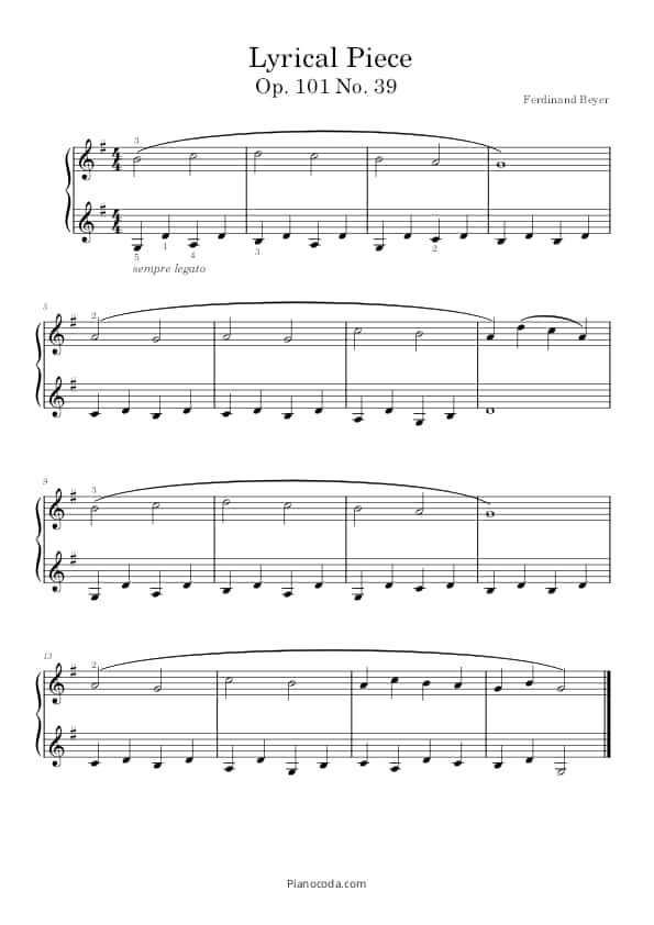 free printable easy piano sheet music