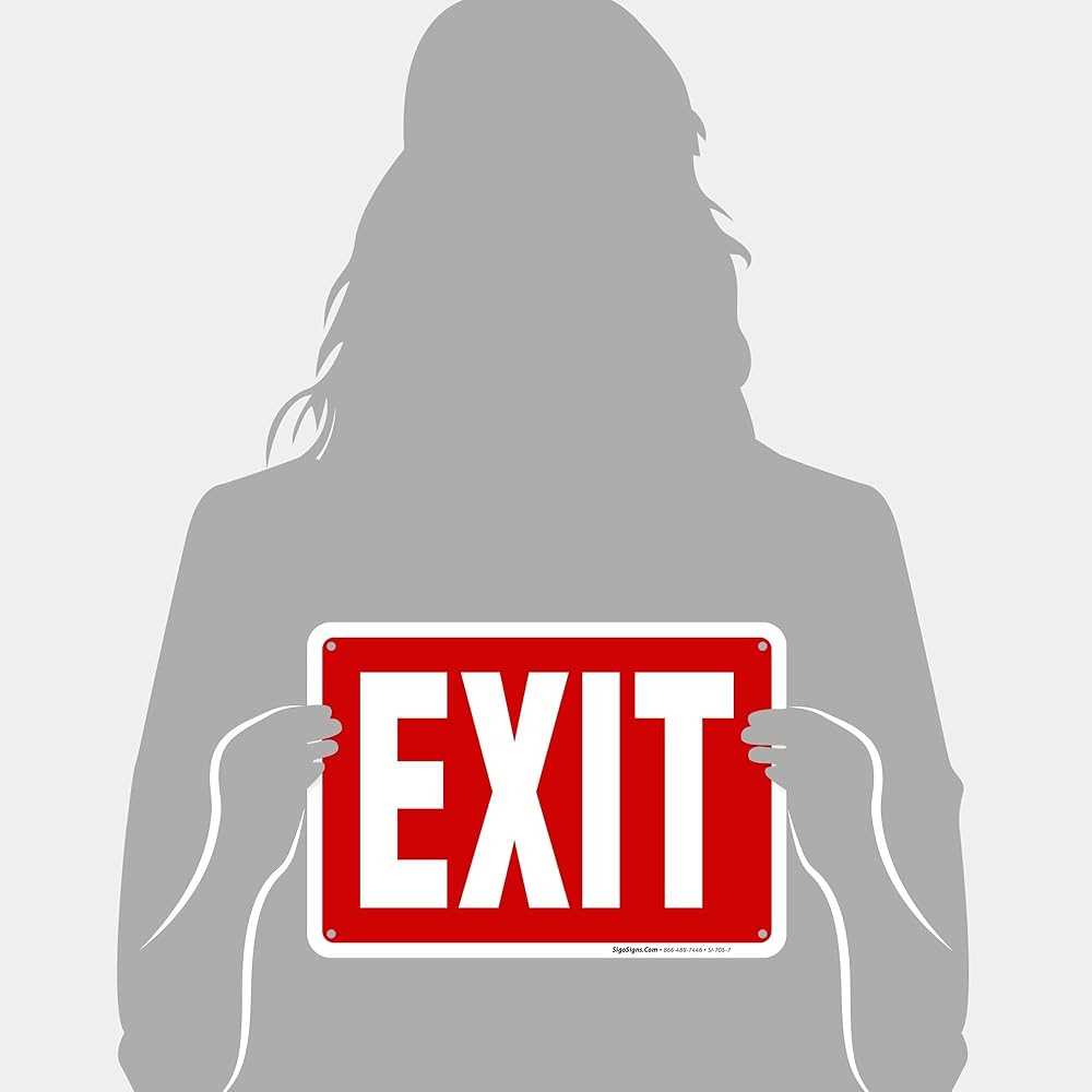 free printable exit signs
