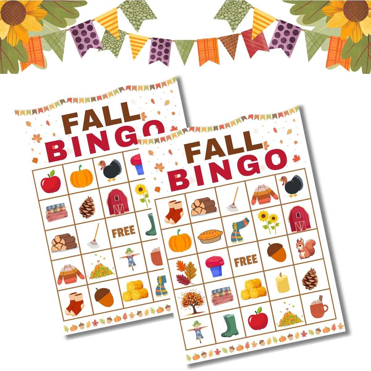 free printable fall bingo