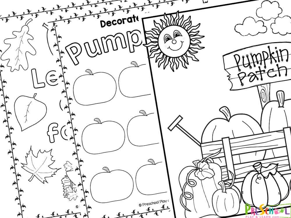 free printable fall color sheets