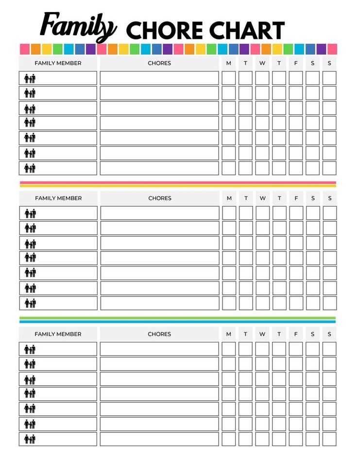 free printable family chore chart