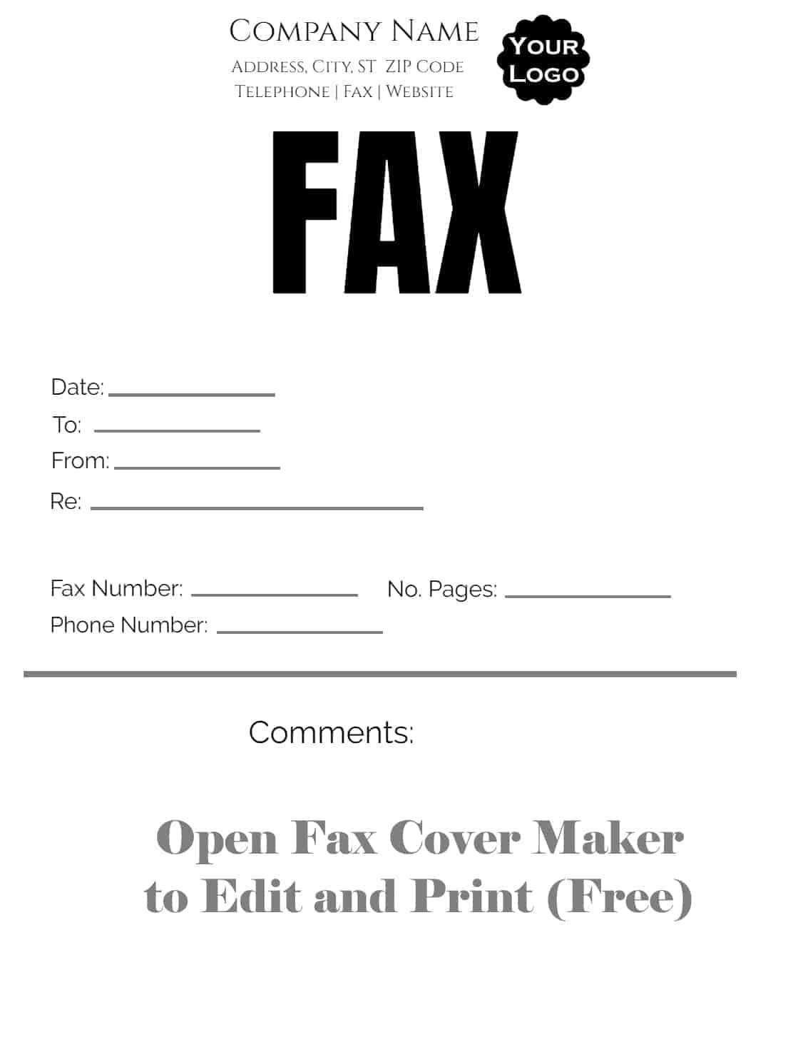 free printable fax cover sheets